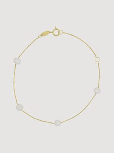 Geelgouden armband Delicat met parels