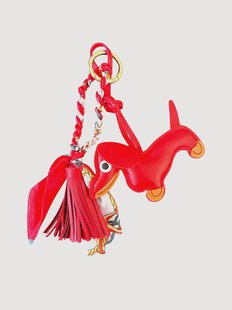 Handgemaakte tas Charm Dachshund van vegan leer
