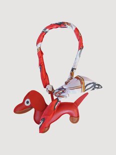 Handgemaakte tas Charm Dachshund van vegan leer