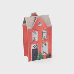 Kaart 3D met envelop, gevelhuisje