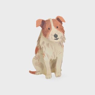 Kaart 3D met envelop, hond