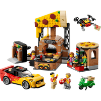 LEGO City Pizzacentrale met voertuigen 60496
