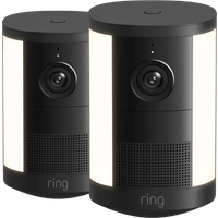 Ring Spotlight Camera 2e Generatie Batterij Zwart Duo Pack