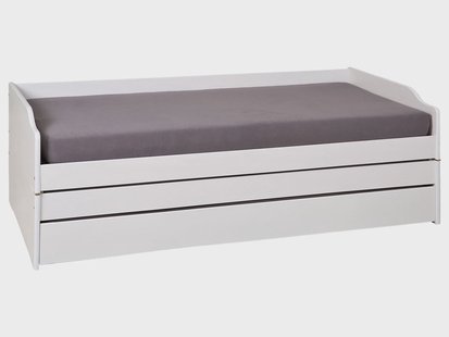 Inter Link Functioneel bed Lotar 90x200 cm, met uitschuifbaar bed. (Wit)