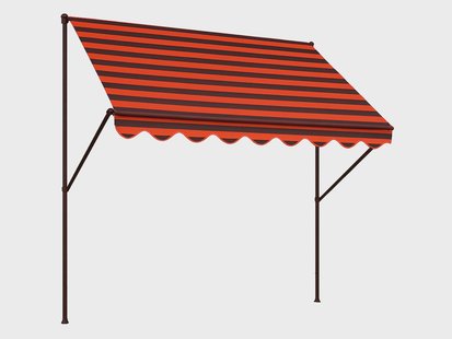 ANGERER Klemluifel (Bruin/oranje gestreept, 250 cm breit)