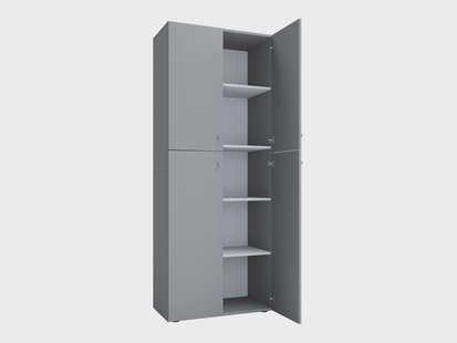 VCM Kast Lona (Openslaande deuren, Grijs, XXL)