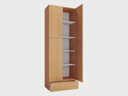VCM Kast Lona (Draaideuren met lade, beuken, XXL)