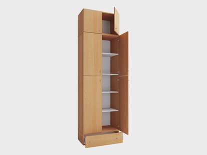 VCM Kast Lona (Draaideuren, blad en lade, beuken, XXL)