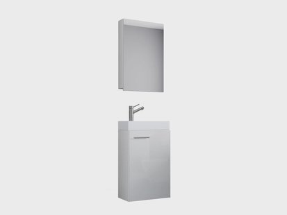 VCM Gastenwastafel Slito (Spiegelkast, Wit)