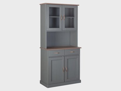 Inter Link Kast (Met 2 lades en 4 draaideuren, grijs, sepia/bruin)