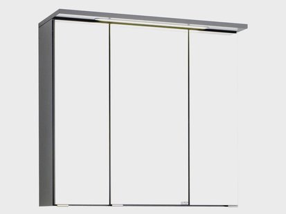 HELD Badkamer spiegelkast Bologna 3D (LED-inbouwlamp, Donkergrijs, 80 cm)