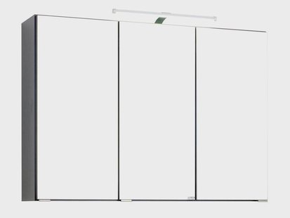HELD Badkamer spiegelkast Bologna 3D (LED opbouwlamp, Donkergrijs, 90 cm)
