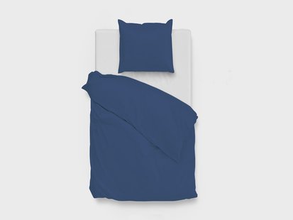 FACE-2-FACE Katoen-satijnen beddengoed Satinado, 135 x 200 cm / 155 x 220 cm. (marineblauw)