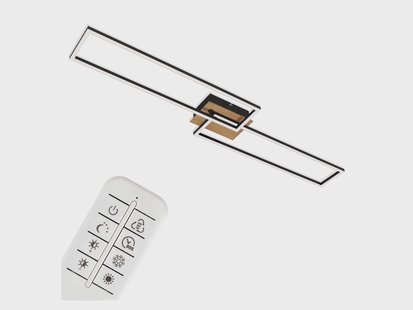 BRILONER CCT LED design plafond, lichttemperatuur + helderheid regelbaar. (rechthoekig (hout))
