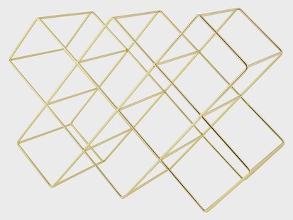 ECHTWERK Pannenonderzetter/ wijnrek van ijzer (Wijnrek voor 8 flessen, Goud)