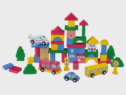 Playtive Houten bouwblokkenset (Stad)