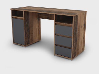 byLIVING Bureau Lobo (oud hout / antraciet)