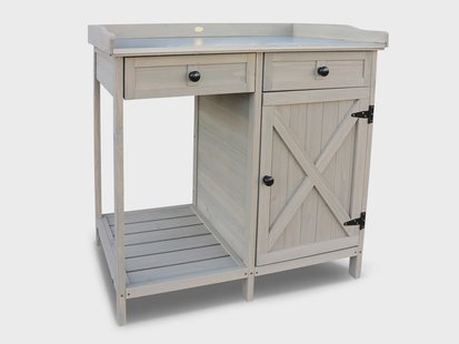 HABAU Oppottafel, 98 x 48 x 95 cm, grijs