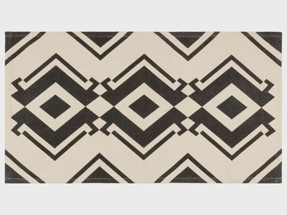 LIVARNO HOME Katoenen vloerkleed 67 x 120 cm (Zwart/wit)
