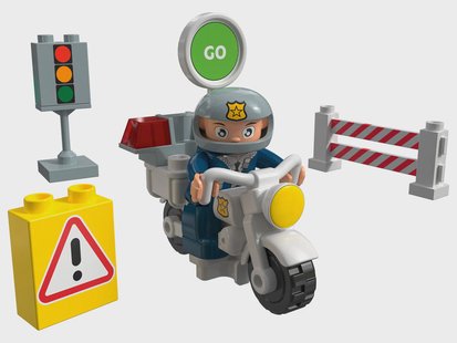 Playtive Clippys Bouwstenenset S (Politiemotor)