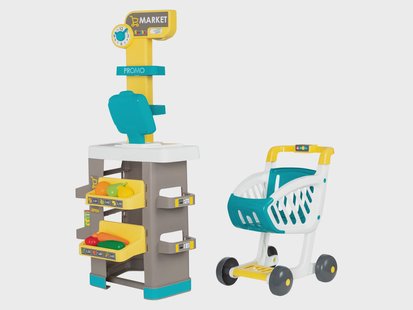 SMOBY Supermarkt, met winkelwagen en kassa