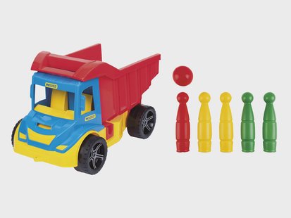 WADER Speelgoedauto (Multitruck met kegels)