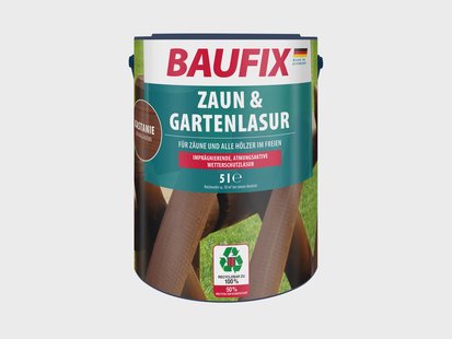 BAUFIX Schutting- en tuinbeits 5 liter (Kastanje zijde glanzend)