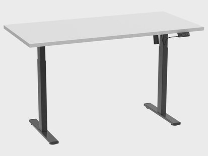 VCM Elektrisch verstelbaar bureau E-Lona (Wit/zwart, 110 x 50 cm)