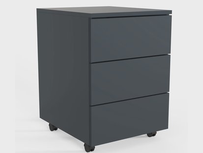 VCM Rolcontainer Dalosa 45 met push-to-open functie (Antraciet, 3 lades)