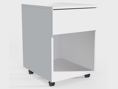 VCM Rolcontainer Dalosa 45 met push-to-open functie (Wit, 1 lade)