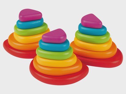 Playtive Houten Montessori speelgoed (Stapelstenen, 18 stuks)