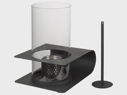 TEPRO Ethanol Tafelhaard Design, met windscherm. (Rond glas)