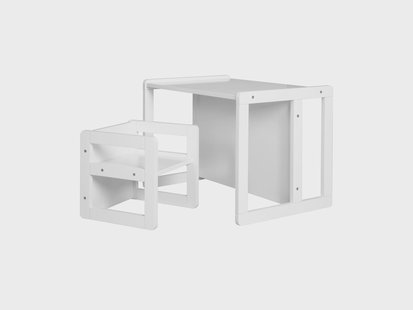 roba Kindertafel met stoel Montessori 3-in-1 (Wit)