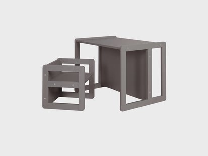 roba Kindertafel met stoel Montessori 3-in-1 (Antraciet)