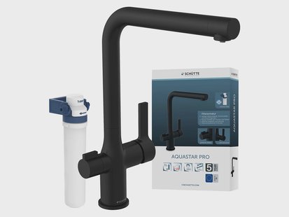 Schütte Keukenkraan AQUASTAR PRO (Zwart mat)