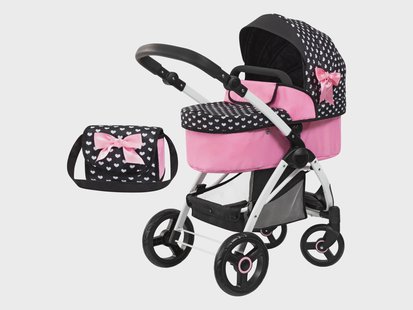 Bayer Design Poppenwagen City Max met tas (Zwart)
