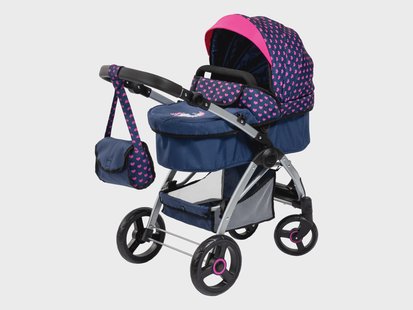 Bayer Design Poppenwagen City Max met tas (Blauw)