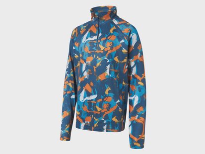 CRIVIT Kinder thermoshirt (Blauw/oranje/wit, 134/140)