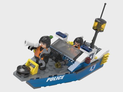 Playtive Clippys Bouwstenenset S (Politieboot)