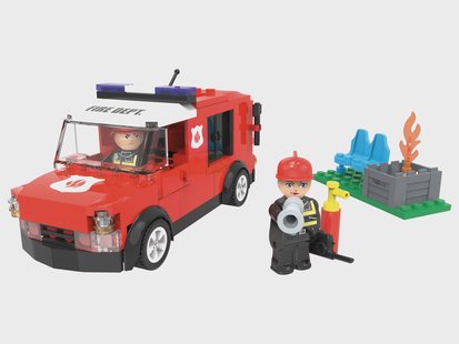 Playtive Clippys Bouwstenenset S (Brandweerwagen)