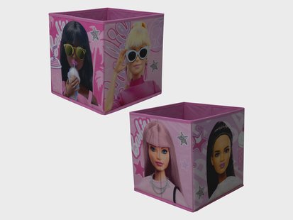 BARBIE Opbergdozen, 2 stuks, 30 x 30 x 30 cm. (Lichtroze)