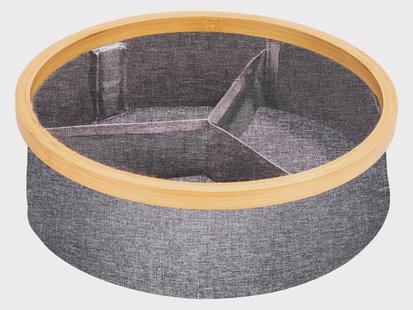 WENKO Bamboe wasmand (rond/3 vakken)
