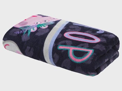 Kinder poncho of handdoek (Handdoek, Zwart)