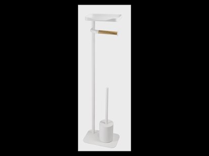 Ridder Toiletrolhouder met toiletborstel Albany (Wit mat)