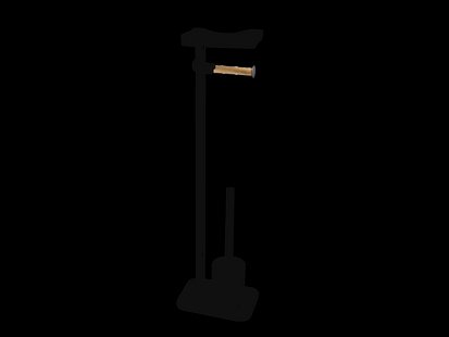 RIDDER Toiletrolhouder met toiletborstel Albany (Zwart mat)