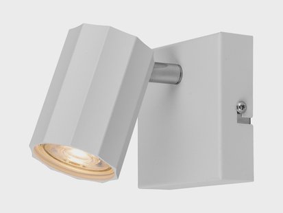 LIVARNO HOME Wand-/Plafondlamp, kantel- en zwenkbare spot. (vierkant, wit)