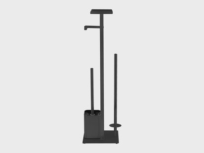 WENKO Toiletrolhouder met toiletborstel Debar (Zwart)