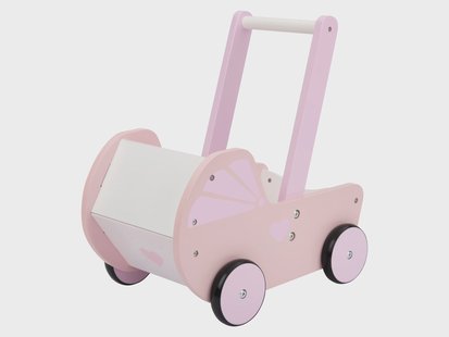 lupilu Houten speelgoed poppenwieg of poppenwagen (Poppenwagen)