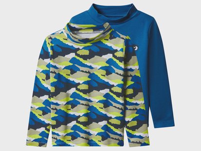 lupilu Set van 2 kinder thermoshirts (Blauw/print, 86/92)