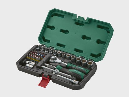 PARKSIDE Dopsleutelset met zwenkkopratel (Roto set 39-delig)